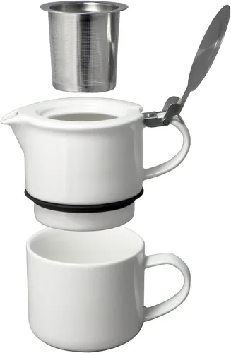 Miniatura 7 de FORLIFE Té para uno con infusor de 14 onzas, grafito negro