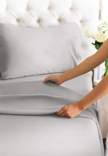 Miniatura 5 de CGK Linens - Juego de sábanas tamaño King, mezcla de bambú refrescante y transpirable, 60% poliéster, 40% rayón derivado del bambú, súper suave