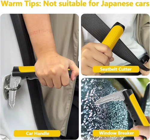 Miniatura 5 de Kaiedos Manija de puerta de auto para ancianos, asistencia de mango de automóvil 3 en 1 para personas mayores, mango portátil de soporte de vehículo