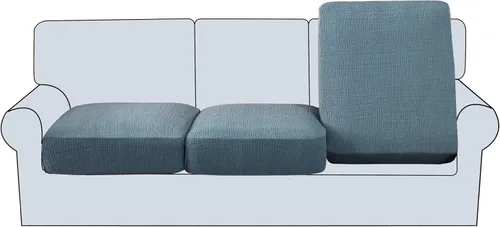 Miniatura 38 de H.Versailtex 2025 Fundas de sofá Jacquard para sofá de 3 cojines, 1 pieza de fundas elásticas para sofá, protector de muebles antideslizante, suave