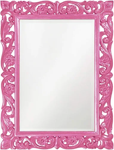 Miniatura 10 de Howard Elliott Chateau Rectangular Hanging Wall Mirror, Scroll Work Frame, Black, 31.5 x 42 Inch