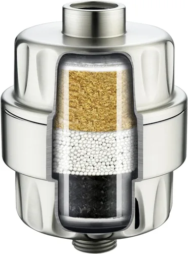 Miniatura 9 de BRIGHT SHOWERS Filtro de ducha, cabezal de ducha de alta salida, filtro de 3 etapas para eliminar agua dura y cloro, mejora la piel, el cabello