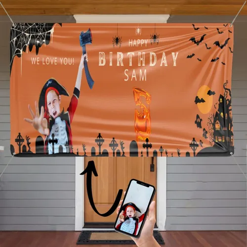 Miniatura 16 de NiceMemoryLLC - Cartel de vinilo personalizable con texto en inglés «Happy Birthday», telón de fondo de fiesta, regalo y decoración, de NiceMemoryLLC