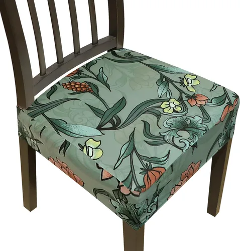 Miniatura 25 de Juego de 4 fundas elásticas para sillas de comedor, fundas para sillas de comedor, fundas para sillas de cocina, fundas de asiento extraíbles y Beige