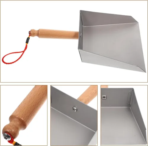 Miniatura 4 de Healeved Mini recogedor de acero inoxidable pequeño de metal para escritorio de cocina, limpieza de mesa de 8.66 x 5.51 x 1.57 pulgadas