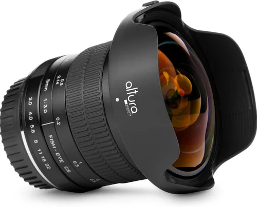 Altura Photo 8mm f/3.0 Lente gran angular profesional asférica Fisheye para Canon EOS 90D 80D 77D Rebel T8i T7 T7i T6i T6s T6 T100 SL2 SL3 cámaras