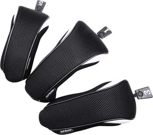 Miniatura 2 de Sword &Shield sports 3 unids/set conductor # 1 3 5 Fairway cubierta de madera del club de golf Headcover Negro