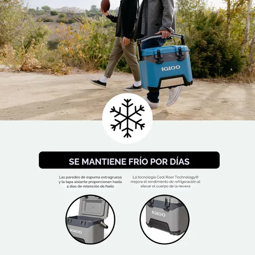 Miniatura 4 de Igloo Enfriador BMX Cofre de hielo con carcasa dura aislada Gris