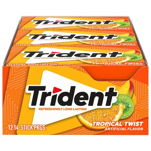 Miniatura 9 de Goma de mascar Trident Mint Bliss sin azúcar, 12 paquetes de 14 piezas (168 piezas en total)