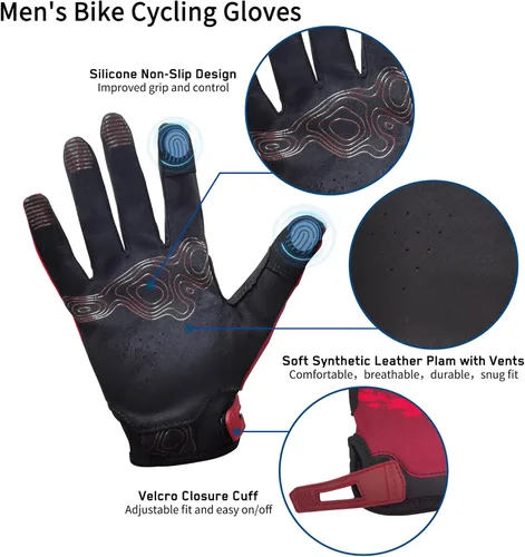 Miniatura 2 de Guantes de ciclismo para paseos cortos, guantes de correr, guantes de pesca, pantalla táctil, ligeros, elásticos, excelente agarre, para uso diario