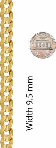 Miniatura 19 de LIFETIME JEWELRY Collar de cadena de eslabones cubanos chapado en oro de 24 quilates para hombres y mujeres (0.236 in y 0.374 in)