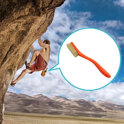 Miniatura 5 de TWO STONES Cepillo de escalada y boulder con cerdas naturales firmes de pelo de jabalí y mango duradero, cepillo de tiza para escalada diseñado