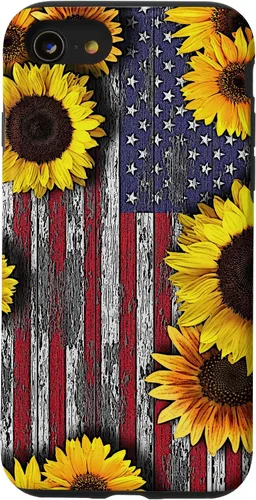 Miniatura 18 de American Flag with Sunflowers Case for iPhone 17