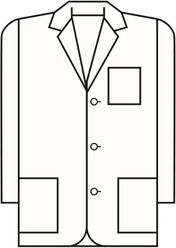 Miniatura 4 de Meta 15103 Fundamentals - Abrigo de consulta para hombre de 30 pulgadas, XXXL, Blanco