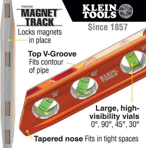 Miniatura 6 de Klein Tools 935DAG - Nivel digital electrónico y medidor de ángulo, (mide rangos de 0 a 90° y 0 a 180°) mide y establece ángulos