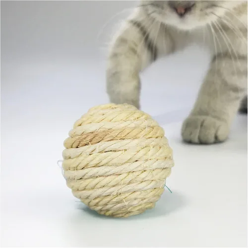 Miniatura 7 de WishLotus Pelotas de sisal para gatos, 5 unidades, bolas de sisal de colores surtidos de 1.8 in para que los gatos arañen, palmaditas, muerdan