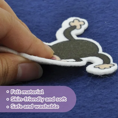 Miniatura 2 de CHEFAN Historias de tablero de franela de fieltro para niños pequeños, 5 pequeñas ranas moteadas, juego de números, reconocer animales, habilidad