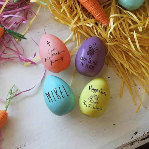 Miniatura 7 de Huevos de Pascua personalizados para cestas de Pascua para bebés, regalos de Pascua para bebés, regalos de Pascua para niños pequeños, huevos