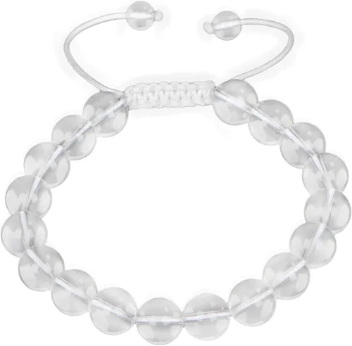 Miniatura 22 de AD Beads - Pulseras de gemas naturales de 0.39 pulgadas, cristales de sanación, macramé ajustable de 7 a 9 pulgadas