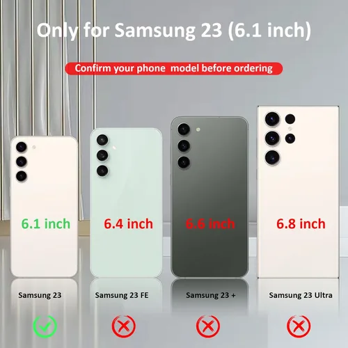 Miniatura 2 de ADDIT Funda S23 para Samsung Galaxy S23 de 6.1 pulgadas, con anillo de soporte, soporte ajustable, grado militar, protección resistente, a prueba