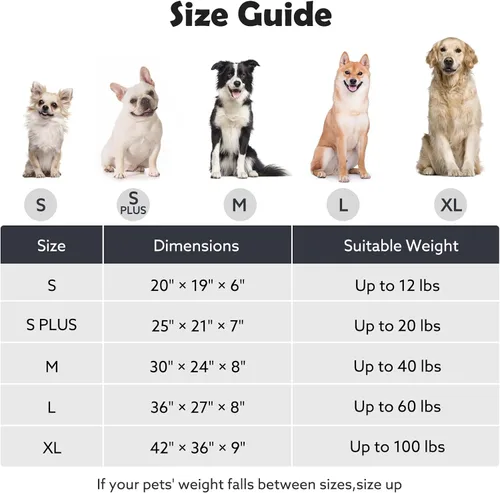 Miniatura 5 de JOEJOY Cama para perro de tamaño mediano, lavable ortopédica de forro polar de pana suave de alta calidad con funda extraíble de cremallera, bonita