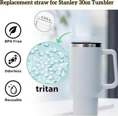 Miniatura 4 de Pajita para vaso Stanley Cup 30OZ Pajita de repuesto para vaso Stanley de 30oz Pajitas reutilizables para vaso Stanley de 30 OZ Pack de 6