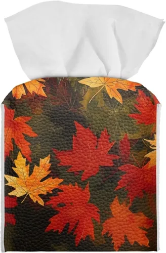 Miniatura 25 de Lindas decoraciones de ajolote con estampado de animales, caja de pañuelos de cuero, soporte de Navidad, organizador de papel de seda impermeable