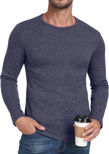 Miniatura 4 de Sailwind Camiseta térmica de manga larga con cuello redondo y capa base de lana para hombre