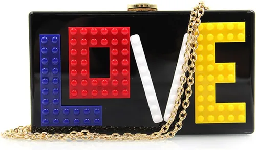 Miniatura 2 de YYW Love Acrylic Clutch, Acrylic Box Evening Clutch Bag Purse Handbag for Women Wedding Party Cocktail Handbag