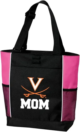 Miniatura 6 de Broad Bay Official UVA Tote Bag - Zippered Travel Carryall University of Virginia Cavaliers Logo, 600D Canvas, Front Pocket, Side Mesh Pockets