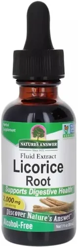 Nature's Answer Suplemento líquido de raíz de regaliz de 1 onza líquida | Apoyo diario de la digestión | Refuerzo inmunológico natural | Promueve