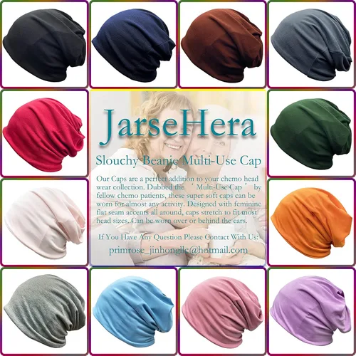 Miniatura 6 de JarseHera Gorro holgado de mujer con encaje de algodón, gorros para quimioterapia, gorros para el cáncer, turbante