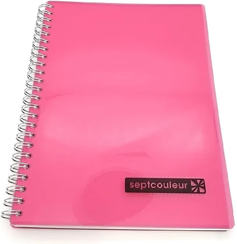 Miniatura 14 de Maruman Septcouleur - Cuaderno rayado - A5, 5.83 x 8.27 pulgadas, 80 hojas/160 páginas, diario de papel rayado universitario de 0.276 in, espiral