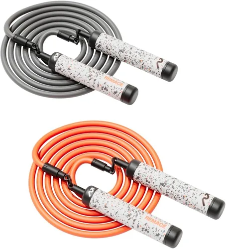 Juego de cuerdas de saltar con peso de nivel 1 (1/4 libras, 1/2 libras) para fitness, ejercicio y boxeo, cuerdas de velocidad para saltadores