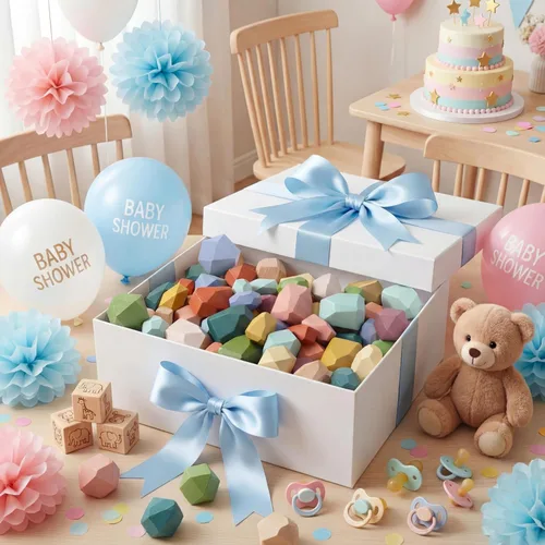 Miniatura 5 de Jenaai 60 piezas de rocas apilables Montessori coloridas piedras de equilibrio de madera para cesta de Pascua, bloques educativos de aprendizaje