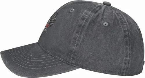 Miniatura 4 de Cowboy Hat Trendy Hats for Man and Women Djustable Four Season Outdoor Baseball Cap of Hell Skull with Angel Deep Heather