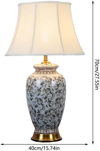 Miniatura 2 de Lamp for Desk Creative Hotel Table Lamp Nordic Retro Ceramic Table Lamp Living Room Study Bedroom Bedside Table Decorative Lamp Desk Lamps for Home