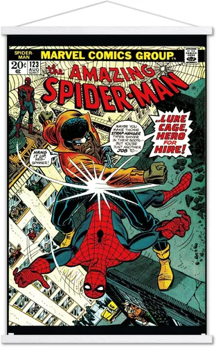 Miniatura 8 de Trends International Marvel Comics Amazing Spider-Man #123 - Póster de pared, 22.37 x 34.00 pulgadas, paquete de impresión premium y colgador