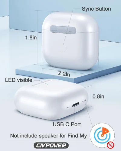 Miniatura 6 de CIVPOWER Funda de carga de repuesto para Air Pods 4ª, compatible con Air Pod de 4ª generación con emparejamiento Bluetooth (sin auriculares)