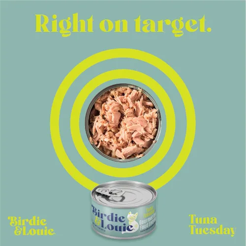 Miniatura 2 de Birdie & Louie Tuna Tuesday Comida húmeda para gatos Platos gourmet, copos en caldo, 3 onzas (36 latas)