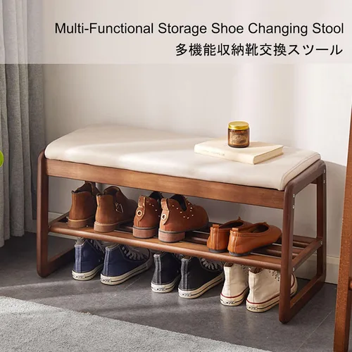 Miniatura 3 de Zapatero para armario, banco de entrada, banco de almacenamiento de zapatos, otomano con almacenamiento y asiento para sala de estar, banco