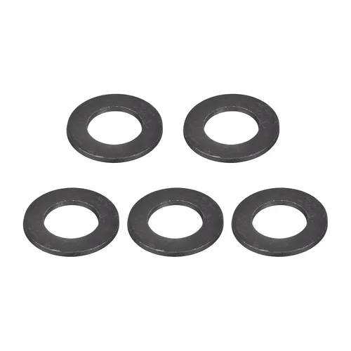 Miniatura 30 de Uxcell Arandela plana de acero al carbono para pernos M8, 10 piezas M8 x 16 x 1.5mm, aleación de acero negro oxidado de grado 8.8, sujetadores