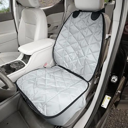 4Knines Fundas de Asiento de Coche para Perros – Protector Duradero para Asiento del Capitán y Asiento Delantero para Perros, Funda de Asiento de