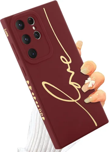 Miniatura 29 de Funda para Samsung Galaxy S22, Diseño Gráfico de Carta de Amor con Lindo Chapado en la Parte Trasera con Protección de Cubierta de Cámaras con Lente