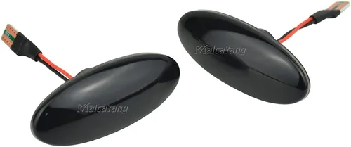Indicadores de giro de marcador lateral dinámico compatibles con Nissan Dualis March Juke F15, 26160-89900 26160-8990A, color negro