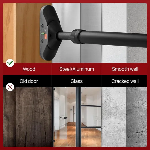Miniatura 7 de Yes4All - Barra de dominadas de pared resistente, barra de dominadas sobre la puerta, barra de agarre múltiple para chin up, barras de entrenamiento
