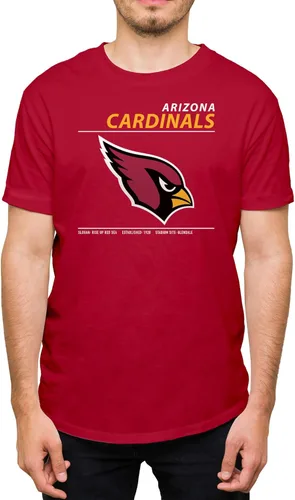 Miniatura 15 de Hybrid Sports NFL - Team Logo and Stats - Adult Unisex Short Sleeve Fan T-Shirt for Men and Women - Officially Licensed rojo