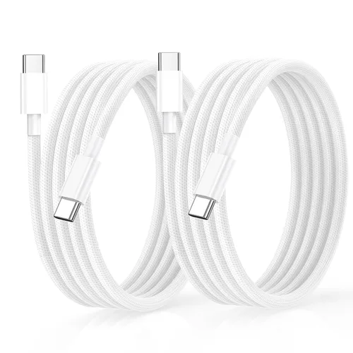 Miniatura 8 de Paquete de 2 cables de carga USB C a USB C de 6 pies para iPhone 15, cable USB C de 60 W, cable de carga rápida USBC tipo C compatible
