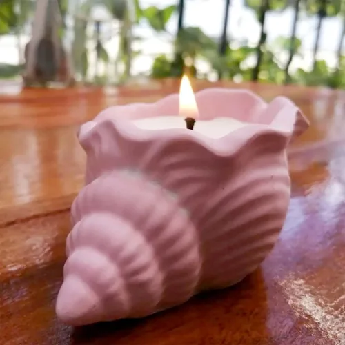 Miniatura 4 de Moldes de silicona para tarro de vela, molde de vela de caracola, forma de concha, molde de contenedor de plantación de suculentas para hacer