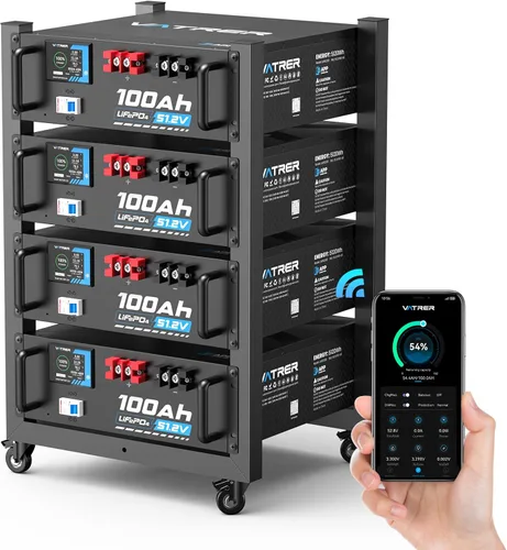Miniatura 9 de VATRER POWER Batería LiFePO4 de litio de 48 V 100 AH, BMS de 100 A integrado, con pantalla inteligente táctil y aplicación móvil, salida de potencia